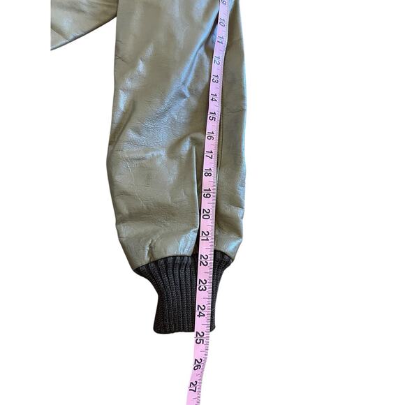 Vtg Van Cort Leather Bomber Jacket USA Made Light Brown Sz L 80s Stranger Things - Picture 9 of 16